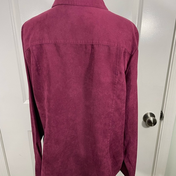 Croft&Barrow Plum Button-Up Shirt Size PXL CB-80 - Picture 6 of 6